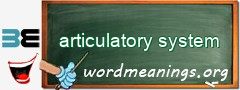 WordMeaning blackboard for articulatory system